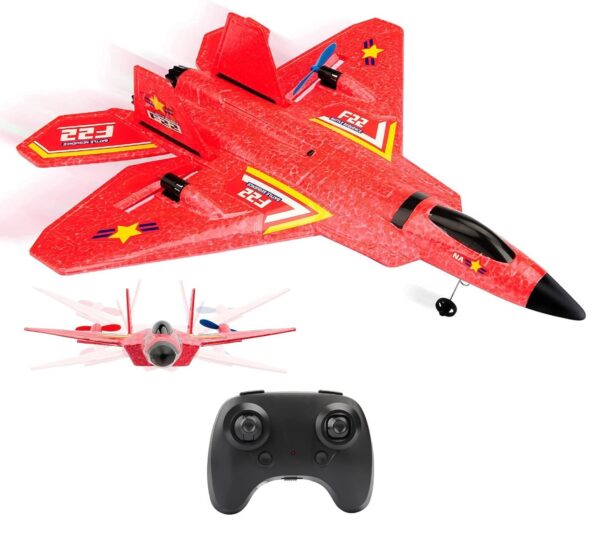 Night F22 RC Plane 2.4G Remote Control RC Glider Plane Outdoor Rc Airplanes Model Toys With LED Light