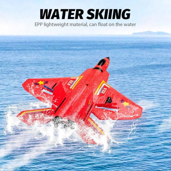 Night F22 RC Plane 2.4G Remote Control RC Glider Plane Outdoor Rc Airplanes Model Toys With LED Light - Image 4