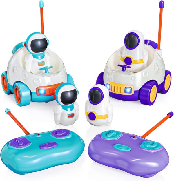 Wholesale RC Car Toys 2 Channels Cartoon Astronaut Remote Control Electric Space Car for Toddlers