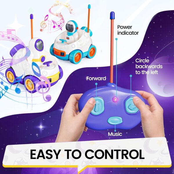 Wholesale RC Car Toys 2 Channels Cartoon Astronaut Remote Control Electric Space Car for Toddlers - Imagem 4