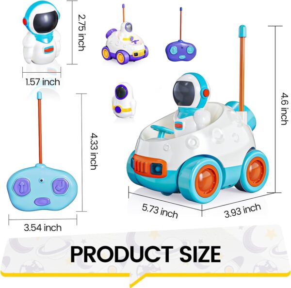 Wholesale RC Car Toys 2 Channels Cartoon Astronaut Remote Control Electric Space Car for Toddlers - Imagem 5