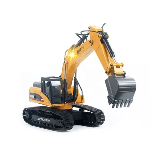 1:14 Scale 23CH Metal Huina 1580 RC Truck Big Excavator Full Alloy ELectric Pickup Car Digger RC Excavator - Image 6