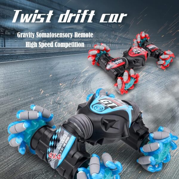 Hot Sale 4WD Double-sided RC Racing Car Electronic Twist Car Remote Control Off Road Vehicle For Kids - 영상 4