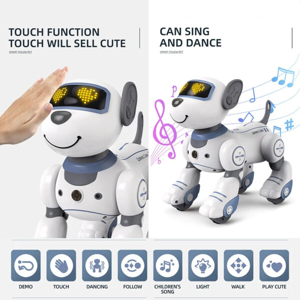 New Arrival RC Music Sounds Follow Stunt Pet Dog Electric Remote Control Intelligent Voice Dialogue Smart Robot Dog Toys - Image 4