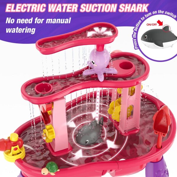 Kids Outdoor Upgraded Sand Water Table Toys Electric Water Pump Rain Shower Splash Pond Sensory Play Table Toys - Изображение 2