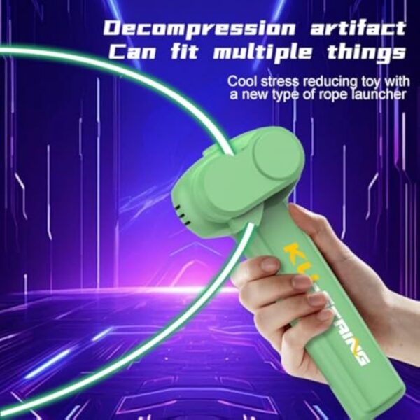 String Rope Glow in The Dark String Rope Launcher Luminous Portable Handheld String Stress Relief Toy - 图片 4