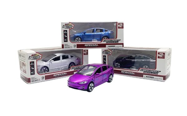 卸売 1:32 Scale Car Model Tesla Model X Toy Car Sound Light Pull Back Model Diecast Toys - 画像 6