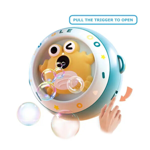 Automatic Bubble Machine With Lights Musical Toys Kids Cute Electric Crab Soap Bubble Machine - Image 2