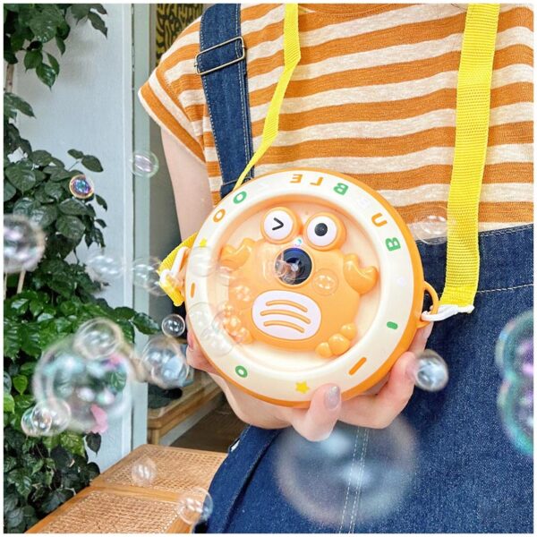 Automatic Bubble Machine With Lights Musical Toys Kids Cute Electric Crab Soap Bubble Machine - Image 5