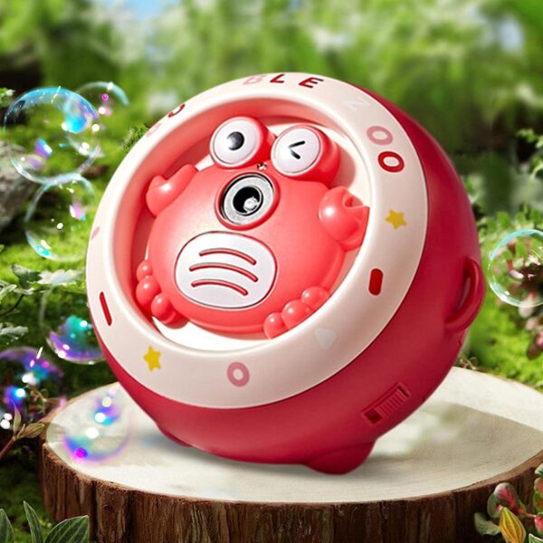 Automatic Bubble Machine With Lights Musical Toys Kids Cute Electric Crab Soap Bubble Machine - Image 6