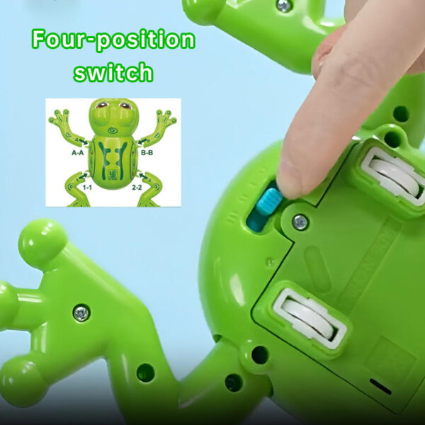 Children's Electric Frog Toys Cars Music Colorful Lights 360 Degree Rotating Obstacle Avoidance Walking Frog Toys - Image 5