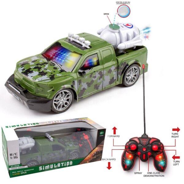 1:16 Remote Control Military Climbing Car Toy 6WD 6CH Rc Climbing Car kids Boy Toy Rc Car with Light Spray - Image 6