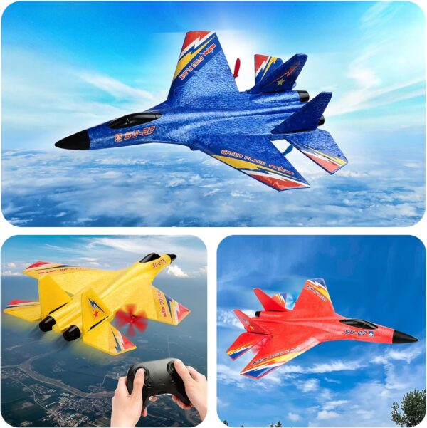 Su-27 Aircraft Model Radio Remote Control Flying Toys Hand Throw Gyro Stabilize Anti-Fall Foam Glider Fighter Jet Rc Plane - Image 3