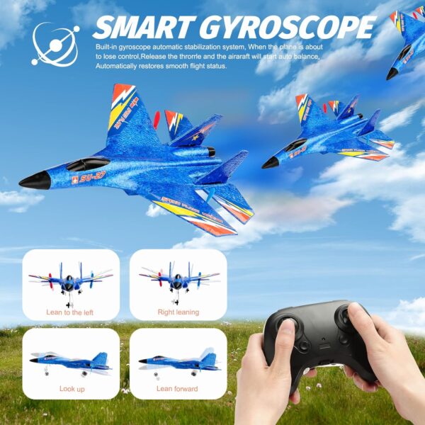 Su-27 Aircraft Model Radio Remote Control Flying Toys Hand Throw Gyro Stabilize Anti-Fall Foam Glider Fighter Jet Rc Plane - Image 4