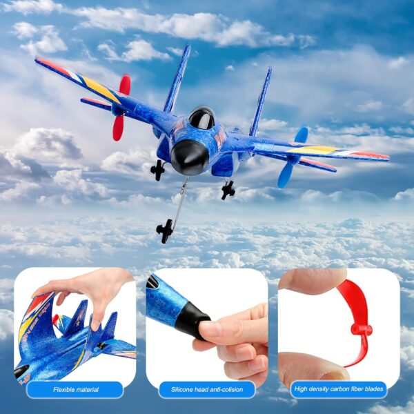 Su-27 Aircraft Model Radio Remote Control Flying Toys Hand Throw Gyro Stabilize Anti-Fall Foam Glider Fighter Jet Rc Plane - Image 5