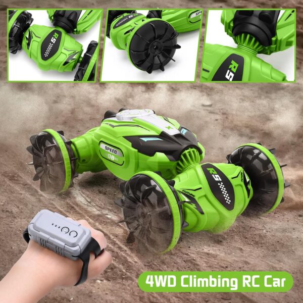 New Amphibious Remote Control Car Rc Stunt Car 4WD Off-Road Drift Toy Hand Controlled Gesture RC Car - 영상 4