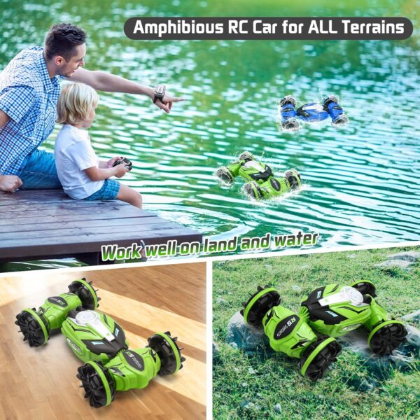 New Amphibious Remote Control Car Rc Stunt Car 4WD Off-Road Drift Toy Hand Controlled Gesture RC Car - 영상 6