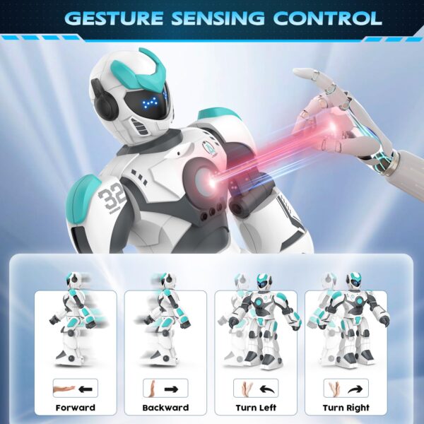 New 2.4GHz Intelligent Voice Controlled Gesture Sensing RC Dancing Toy Robot - Image 3