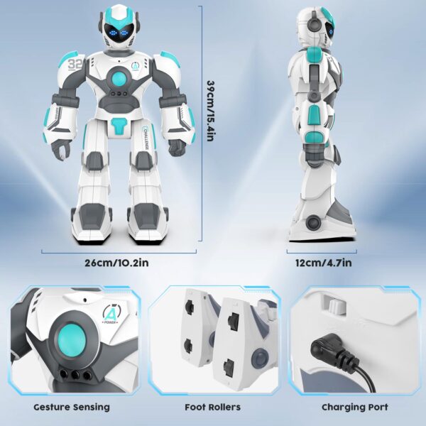 New 2.4GHz Intelligent Voice Controlled Gesture Sensing RC Dancing Toy Robot - Image 4