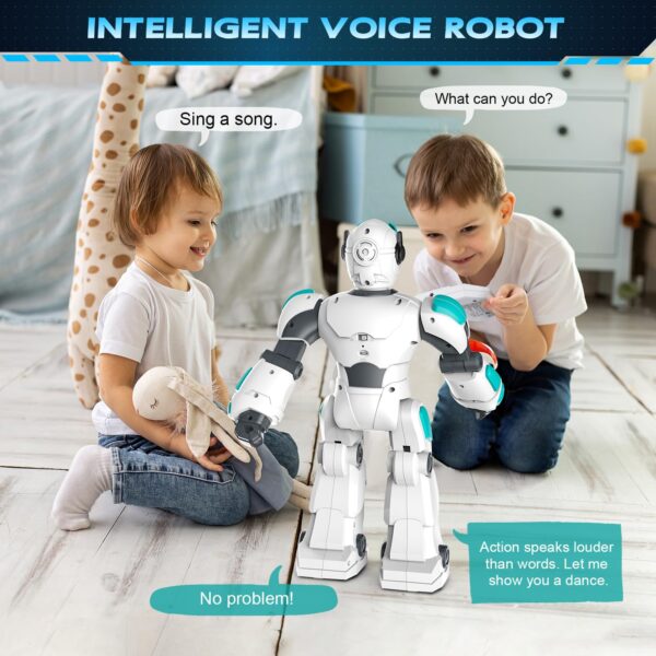 New 2.4GHz Intelligent Voice Controlled Gesture Sensing RC Dancing Toy Robot - Image 5