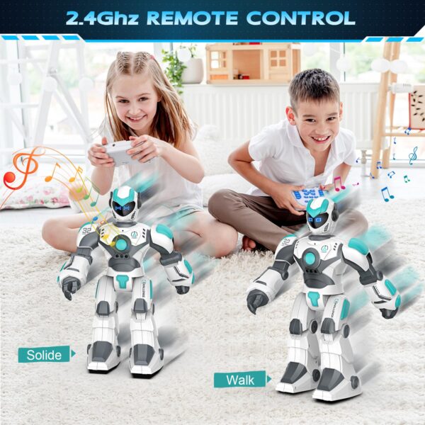 New 2.4GHz Intelligent Voice Controlled Gesture Sensing RC Dancing Toy Robot - Image 6