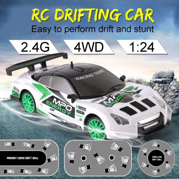 1/24 Rc Electric Radio Model Rc Car High Speed Vehicle Remote Control Drift 4WD Racing Car Toys - Image 3