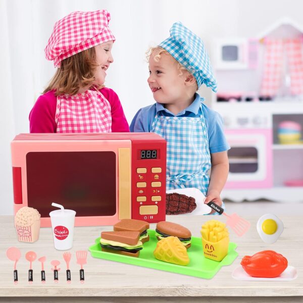 23 pcs Pretend Play Preschool Set Toy Simulation Mini Electric Appliances Tool Cooking Food Kitchen Toys - Image 6