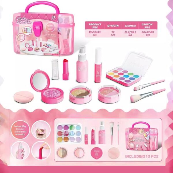 Eco-friendly High Quality Kids Washable Makeup Girl Toys Children Cosmetic Toys Make Up Set - 画像 5