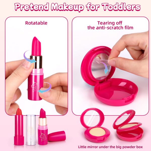 Wholesale Girl Purses Pretend Play Simulation Makeup Toy Unicorn Makeup Kit for Kids - 图片 3