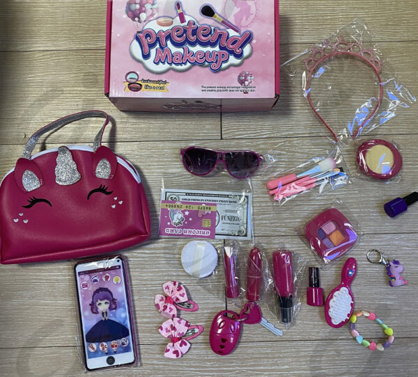 Wholesale Girl Purses Pretend Play Simulation Makeup Toy Unicorn Makeup Kit for Kids - 图片 6