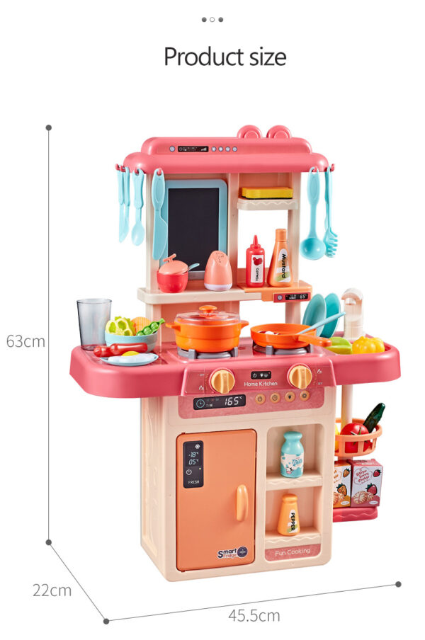 63Cm 42 Pcs Pretend Play Preschool Kitchen Cabinet Toys Cooking Set Juguetes Para Los Ninos Food Mini Kitchen Toys - Image 4