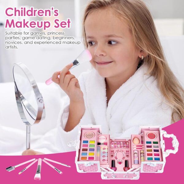 Wholesale Cosmetic Kit Suitcase Beauty Toys Set Kids Pretend Play Real Make-up Sets Cosmetics Box Toy for Girls - Imagem 5