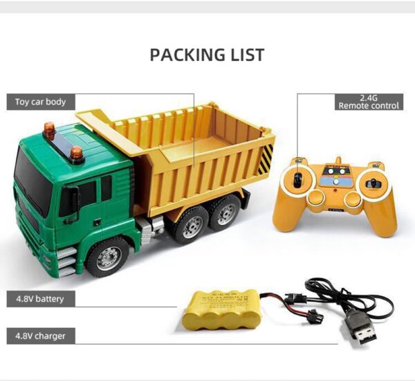 1:20 E520 8 Channel 2.4G Big Remote Control Engineering Mining Truck Rc Dump Construction Truck Toy - Image 5