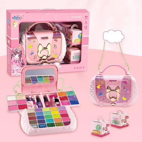 Wholesale Non toxic Safe Cosmetics Pretend Play Kit Washable Makeup Girl Toys - Imagen 2