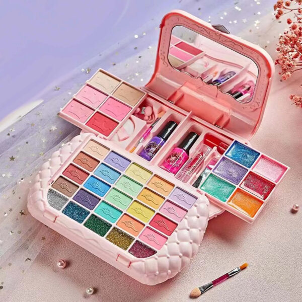 Wholesale Non toxic Safe Cosmetics Pretend Play Kit Washable Makeup Girl Toys - Imagen 3