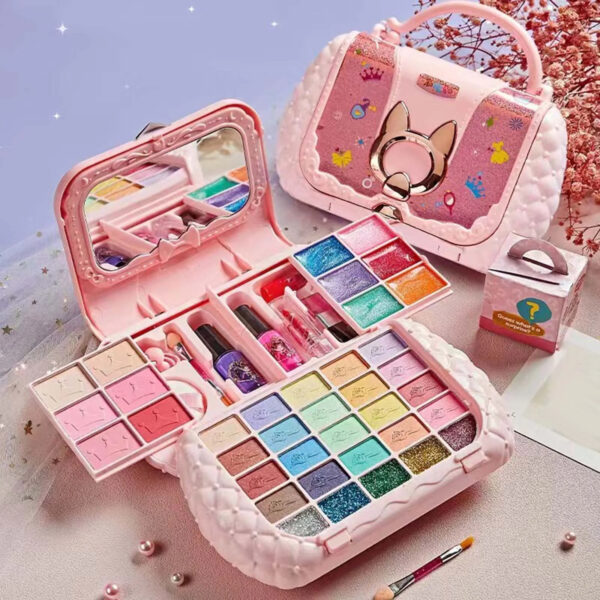 Wholesale Non toxic Safe Cosmetics Pretend Play Kit Washable Makeup Girl Toys - Imagen 6