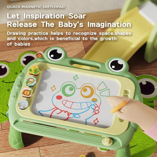 OEM Magnetic Frog Drawing Board Colorful Painting Board Kids Plastic Drawing Doodle Writing Board - Image 5