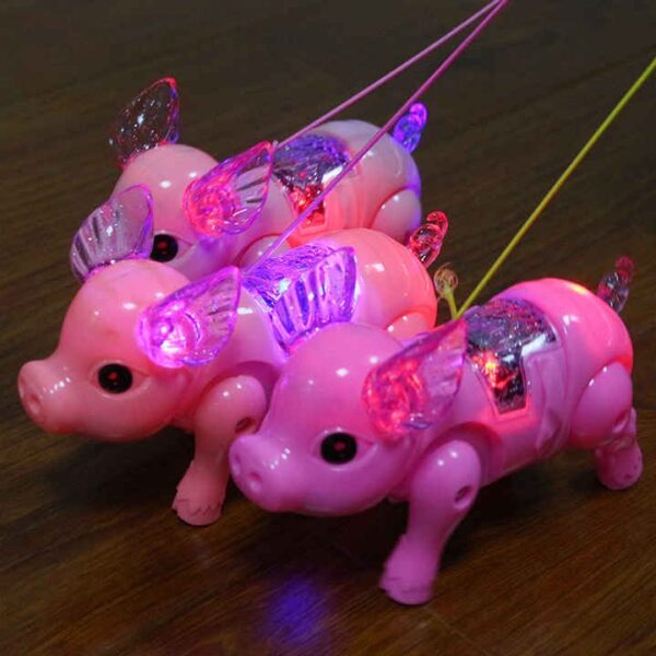 Boys Electric Walking Singing Musical Kids Light-up Toys Glowing Toy Pig Walking Pig Led Toy for Kids