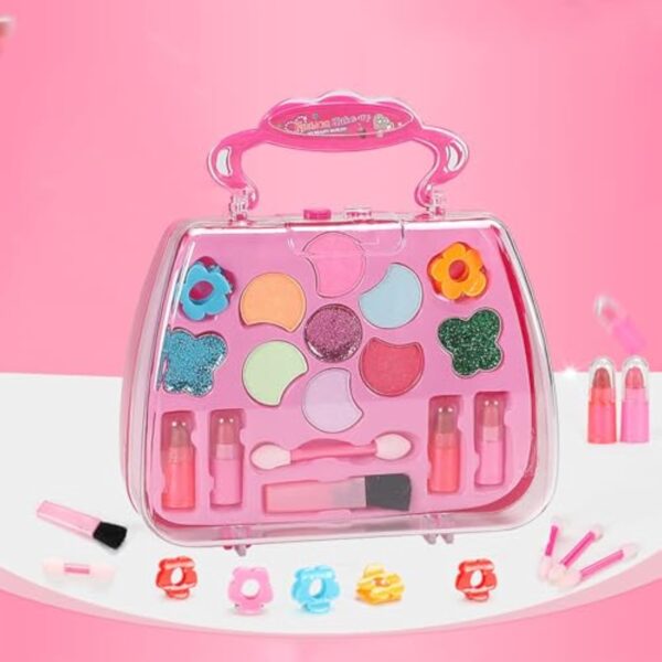 New DIY Washable Princess Girls Fashion Gift Eyeshadow Lipsticks Pretend Play Beauty Makeup Toys - 图片 2