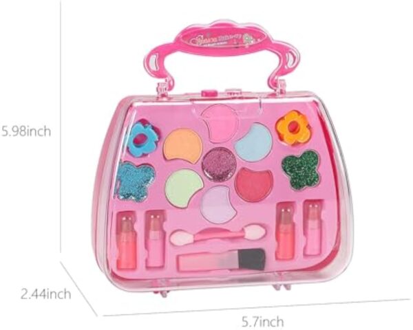 New DIY Washable Princess Girls Fashion Gift Eyeshadow Lipsticks Pretend Play Beauty Makeup Toys - 图片 3