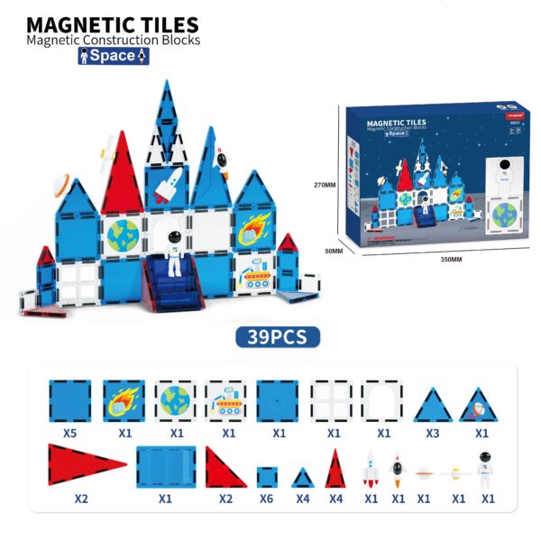 Hot Selling Educational Magnetic Building Blocks Set EN71 ASTM Certified Learning Toys Kids' Magnetic Tiles Toy for kids - Изображение 4