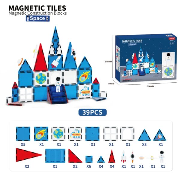 Hot Selling Educational Magnetic Building Blocks Set EN71 ASTM Certified Learning Toys Kids' Magnetic Tiles Toy for kids - Изображение 6