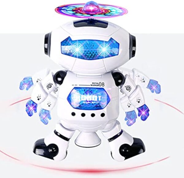 Wholesale New Children Intelligent Educational Battery Operated Electric Smart Light Music Walking Toy Dancing Robots Kids - Imagem 3