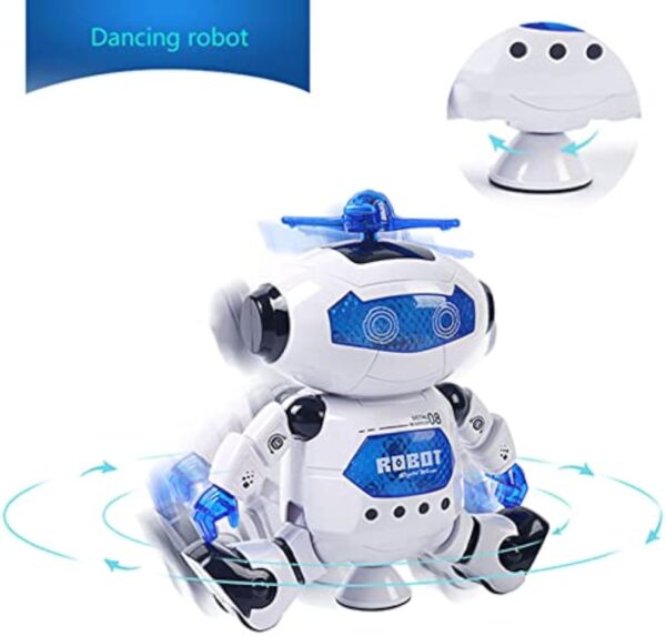 Wholesale New Children Intelligent Educational Battery Operated Electric Smart Light Music Walking Toy Dancing Robots Kids - Imagem 4