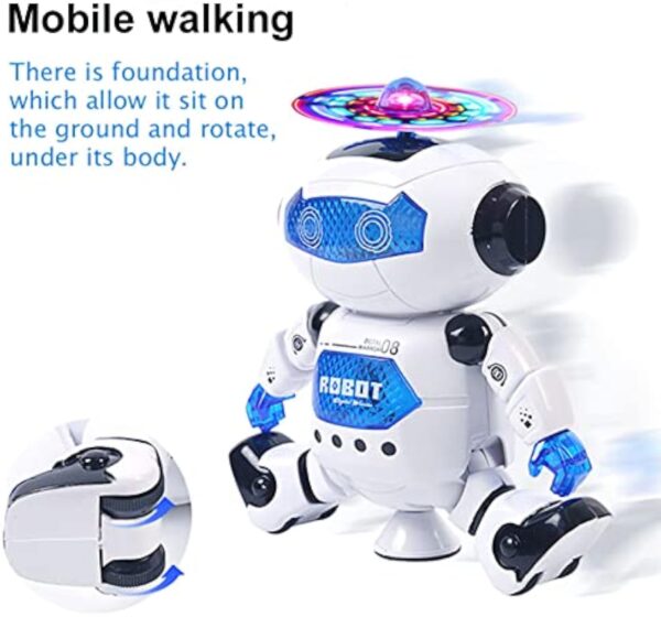 Wholesale New Children Intelligent Educational Battery Operated Electric Smart Light Music Walking Toy Dancing Robots Kids - Imagem 5