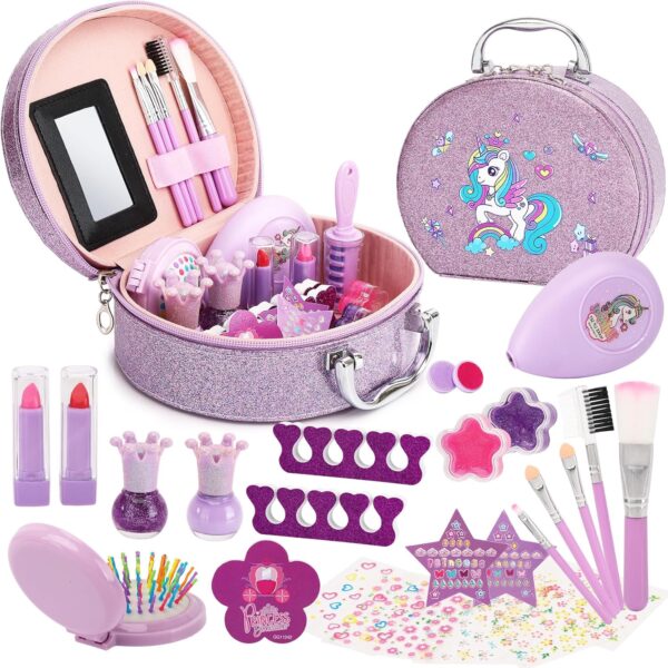 Hot Sale Girl OEM Cosmetic Toys Pretend Play Kids Makeup Kits Washable Non-Toxic Make Up Bag Toys