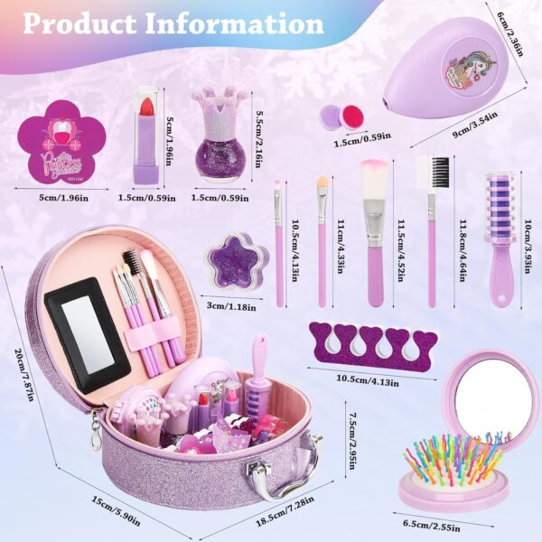 Hot Sale Girl OEM Cosmetic Toys Pretend Play Kids Makeup Kits Washable Non-Toxic Make Up Bag Toys - Image 4