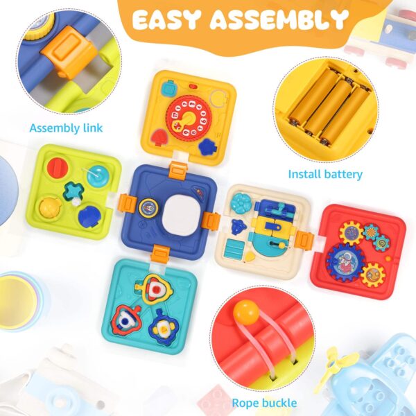 6 в 1 Baby Activity Cubes Multi-function Montessori Sensory Learning Toys for kids early educational - Изображение 5