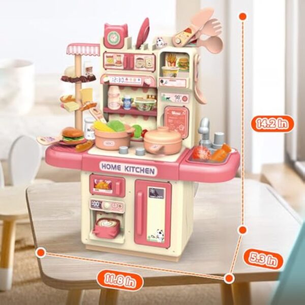 Customized Plastic Role Play Kitchen Play Set Toy Kids Cooking Food Kitchen Toys Female Spraying Kitchen Set Toys - 图片 4