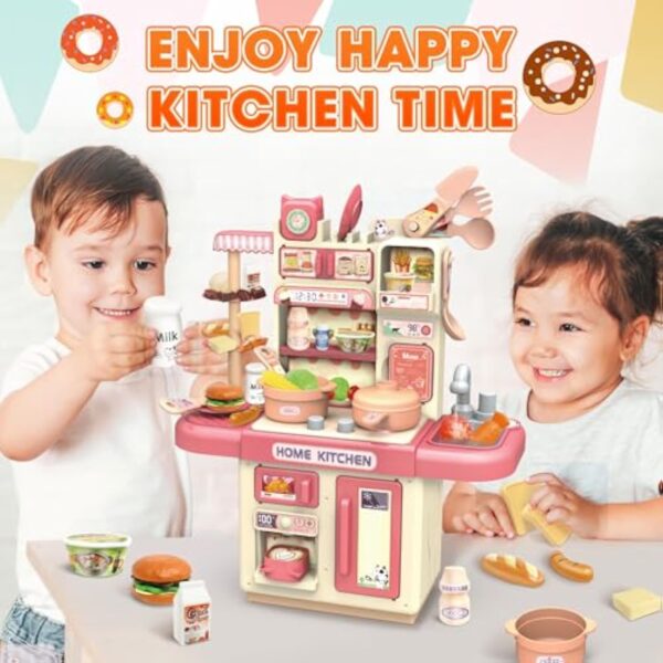 Customized Plastic Role Play Kitchen Play Set Toy Kids Cooking Food Kitchen Toys Female Spraying Kitchen Set Toys - 图片 6